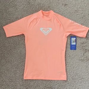 Roxy California whole hearts peach shirt Size M